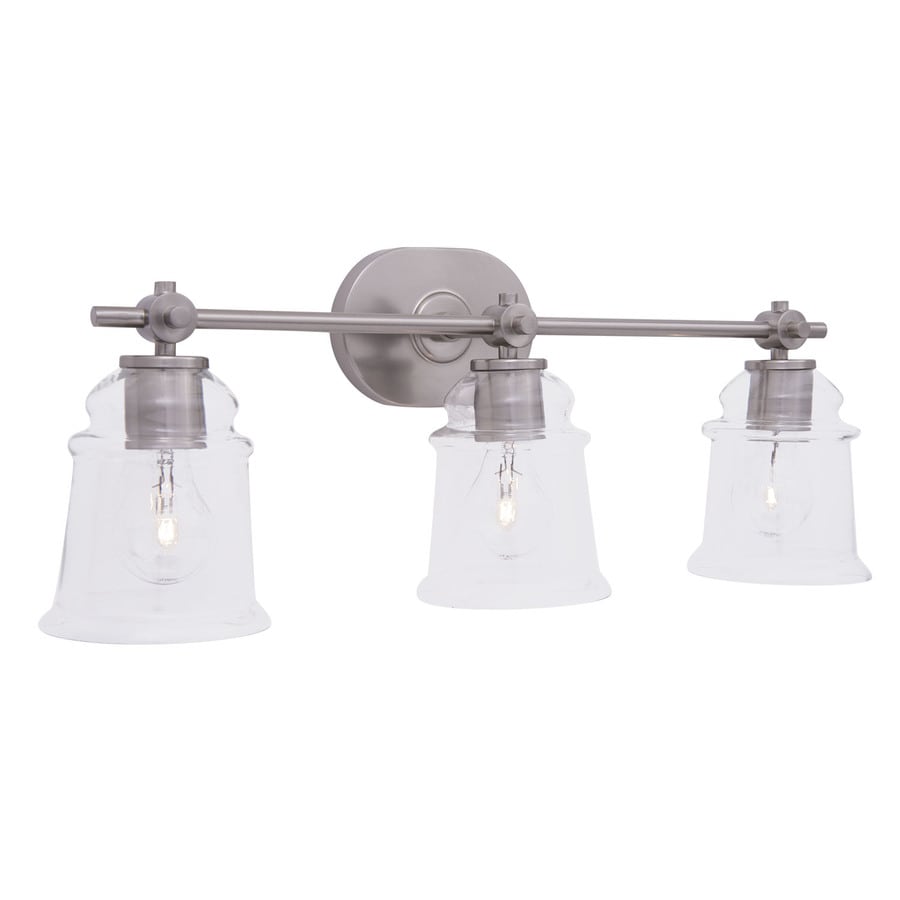 Shop allen + roth Winbrell 3-Light Brushed Nickel Bell ...