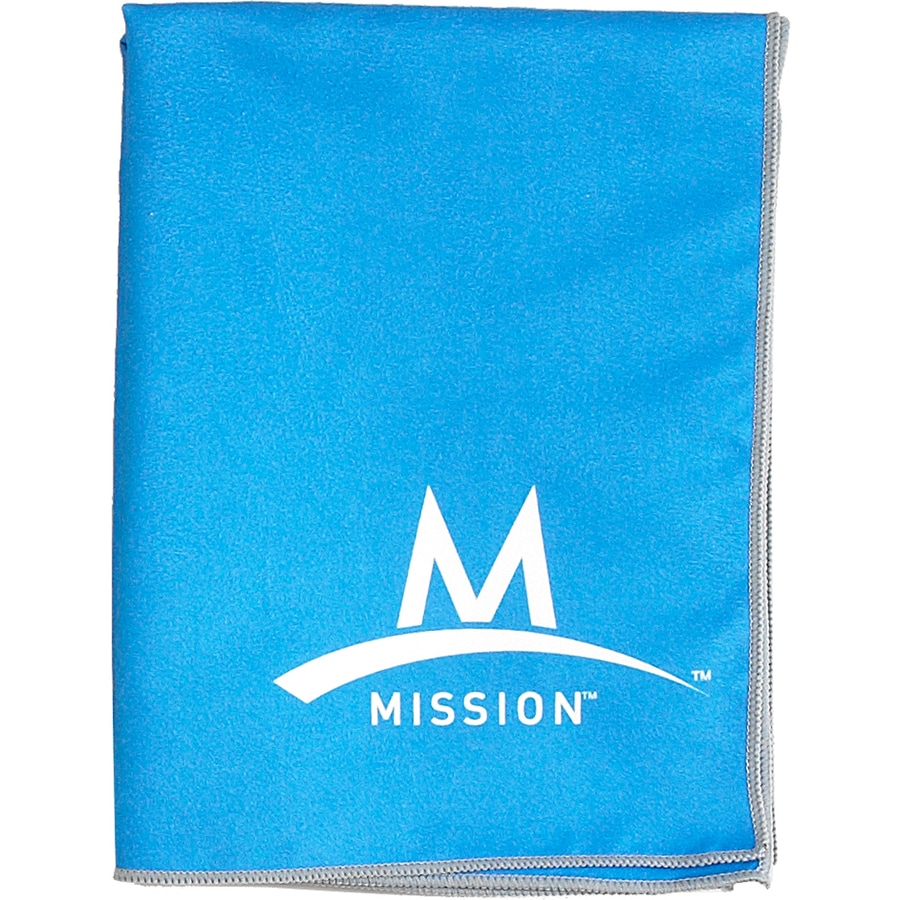 mission enduracool blue polyester cooling towel