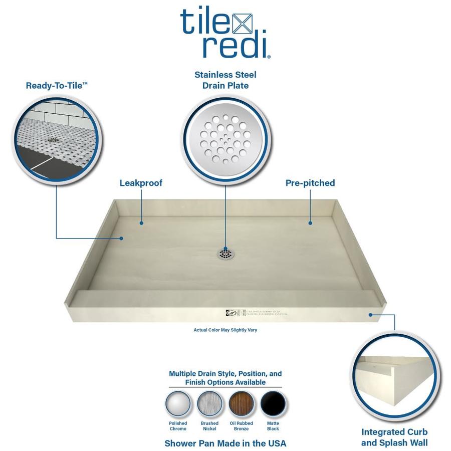 Redi Base Made For Tile Molded Polyurethane Shower Base 37in W x 54in