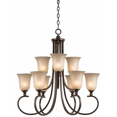Raissa 9-Light Bronze Traditional Chandelier Raissa 9-Light Bronze Traditional Chandelier