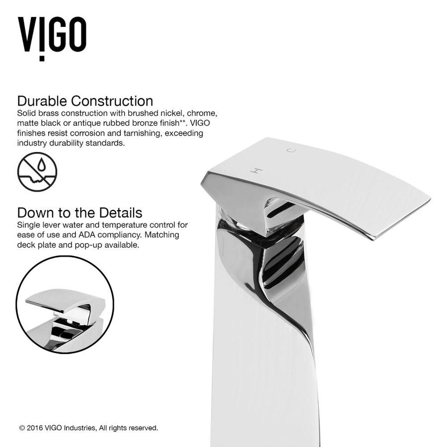 Vigo Blackstonian Chrome 1 Handle Vessel Watersense Bathroom Faucet At 8510