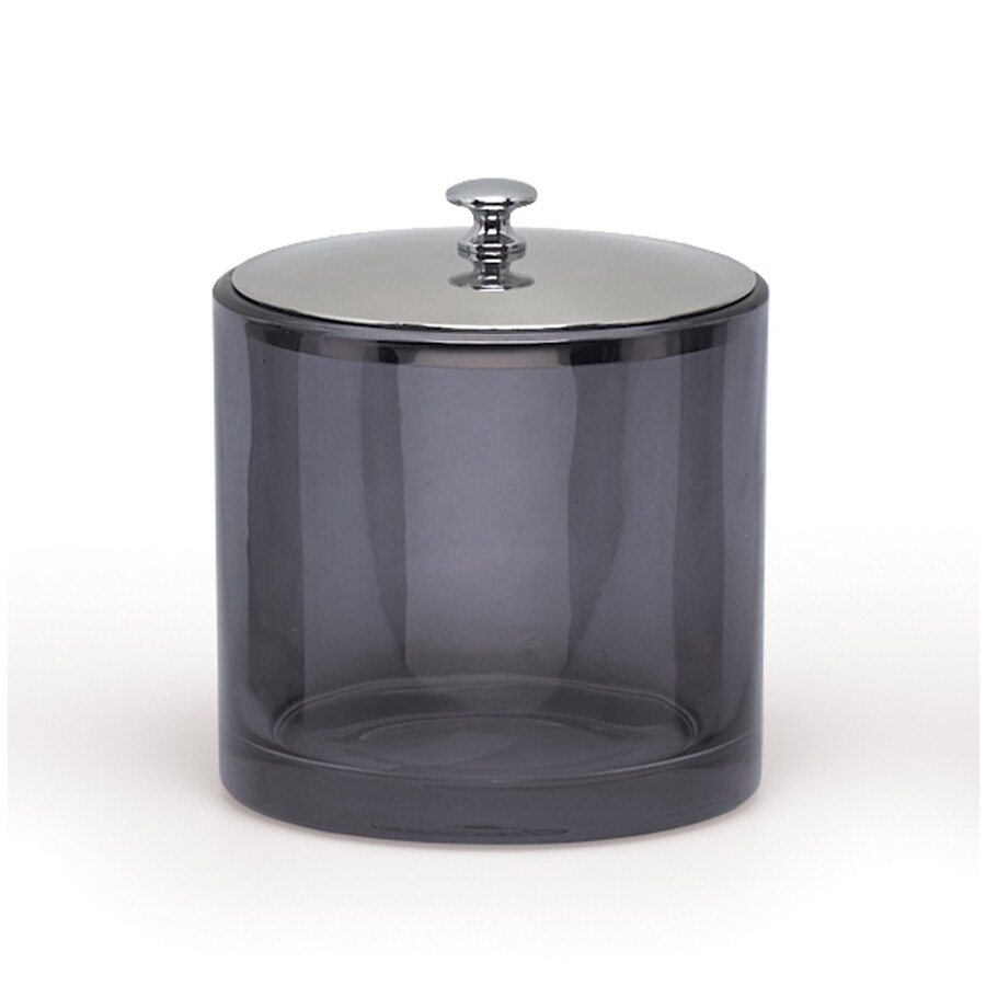 Moda At Home Vancouver Smoke Glass Bathroom Canister S In The Bathroom Accessories Department At Lowes Com