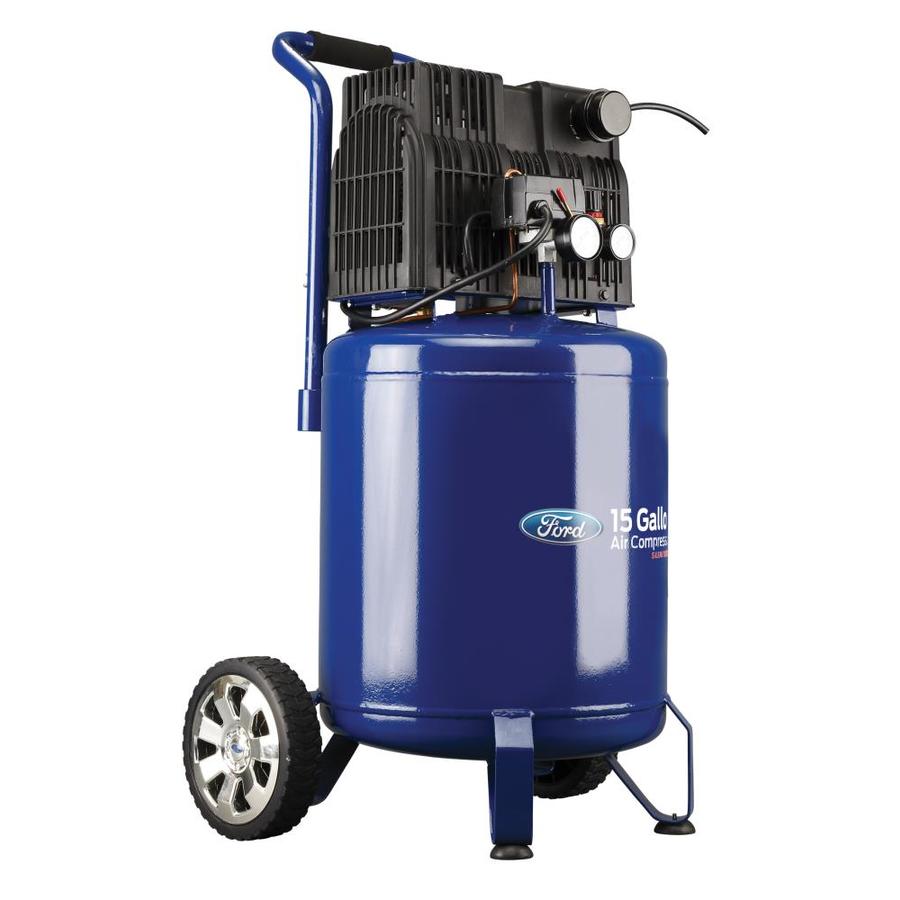 Ford Silent Series 15 Gallon Single Stage Portable Corded Electric Vertical Air Compressor In The Air Compressors Department At Lowes Com