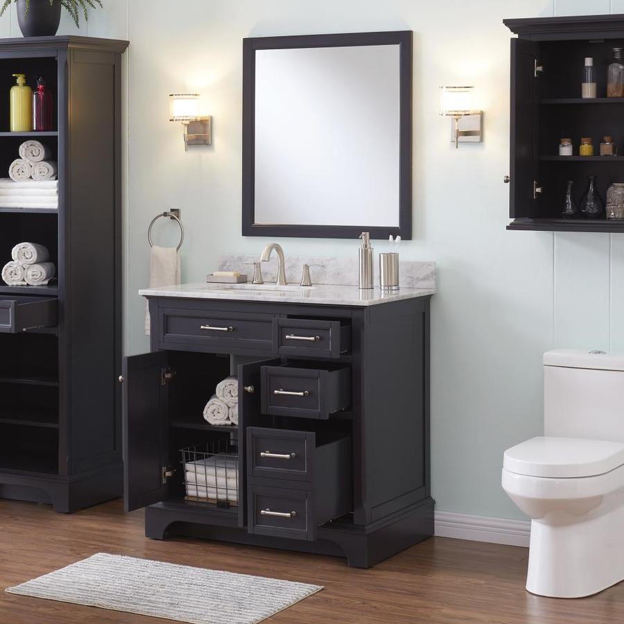 allen + roth Roveland 36in Gray Undermount Single Sink Bathroom Vanity