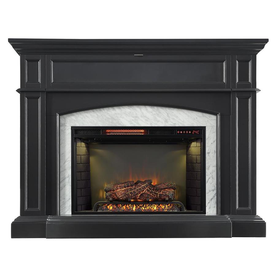 Scott Living 52.5in W Dark Gray Infrared Quartz Electric Fireplace in