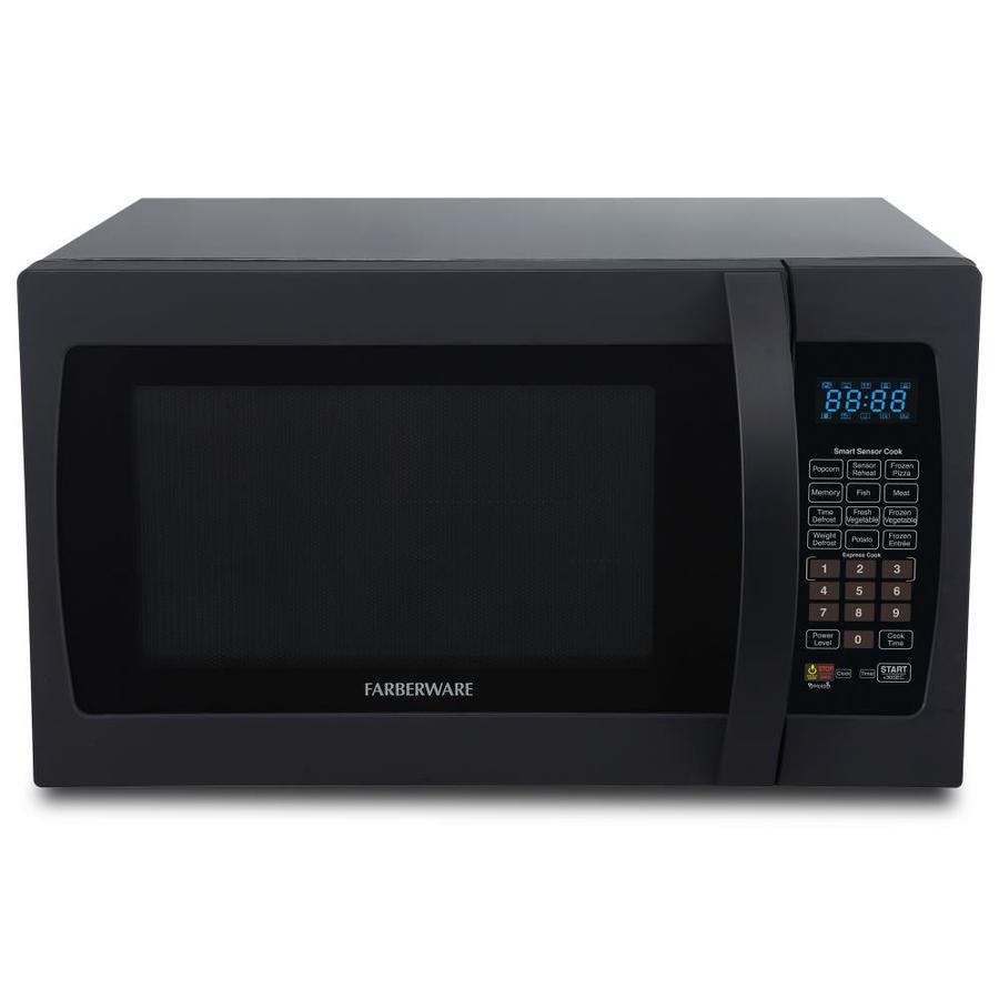 Farberware 1.3cu ft 1100Watt Countertop Microwave (Frozen Black) in