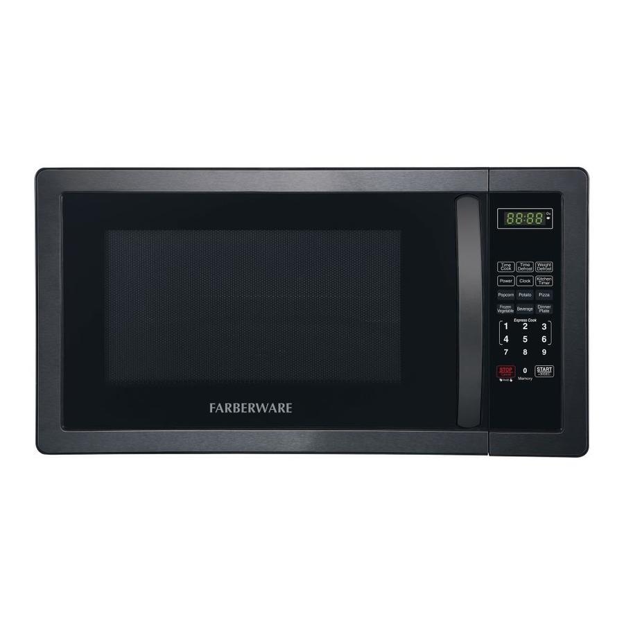 Farberware Classic 1.1 Cu. Ft 1000Watt Microwave Oven, Black Stainless