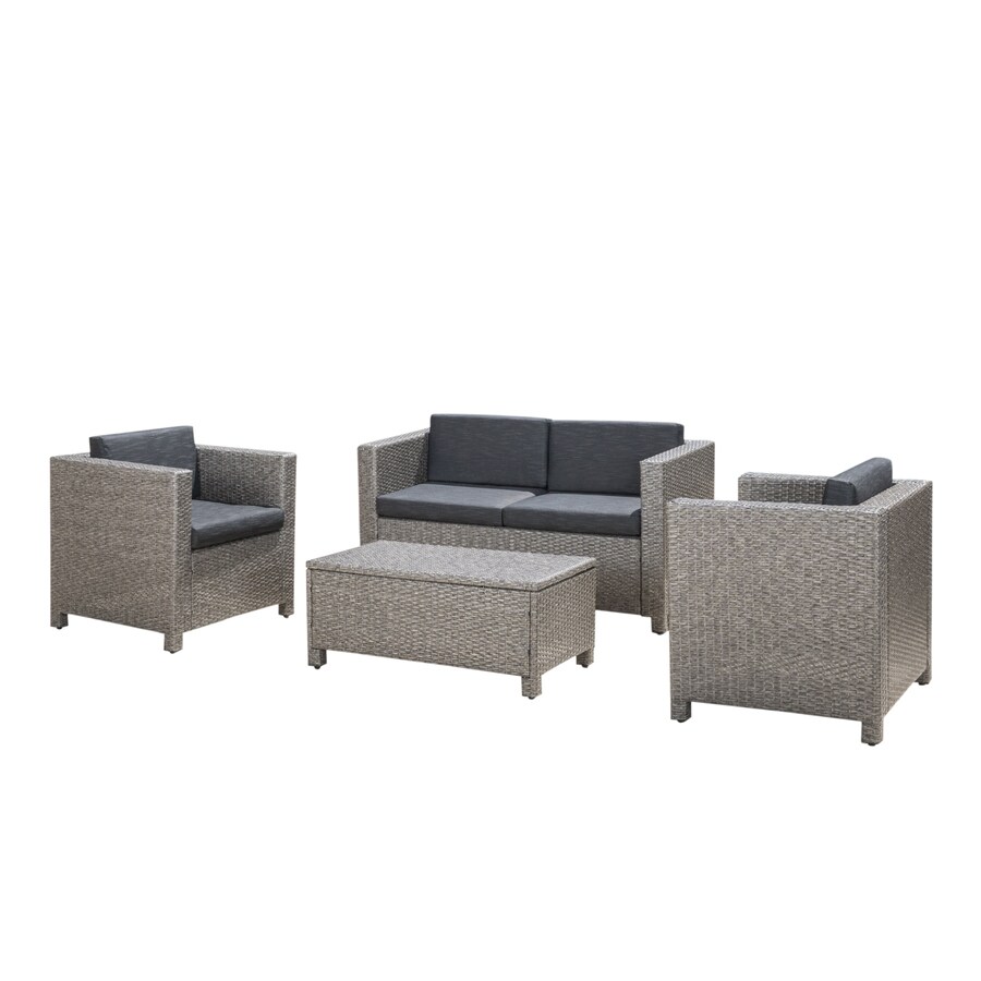 4 piece wicker conversation set