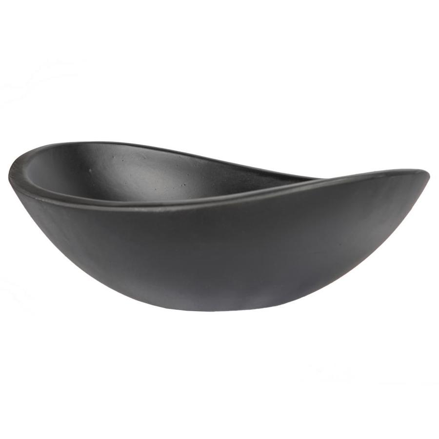 Eden Bath Charcoal Concrete Vessel Oval Bathroom Sink 17 7 In X 13 8 In In The Bathroom Sinks Department At Lowes Com