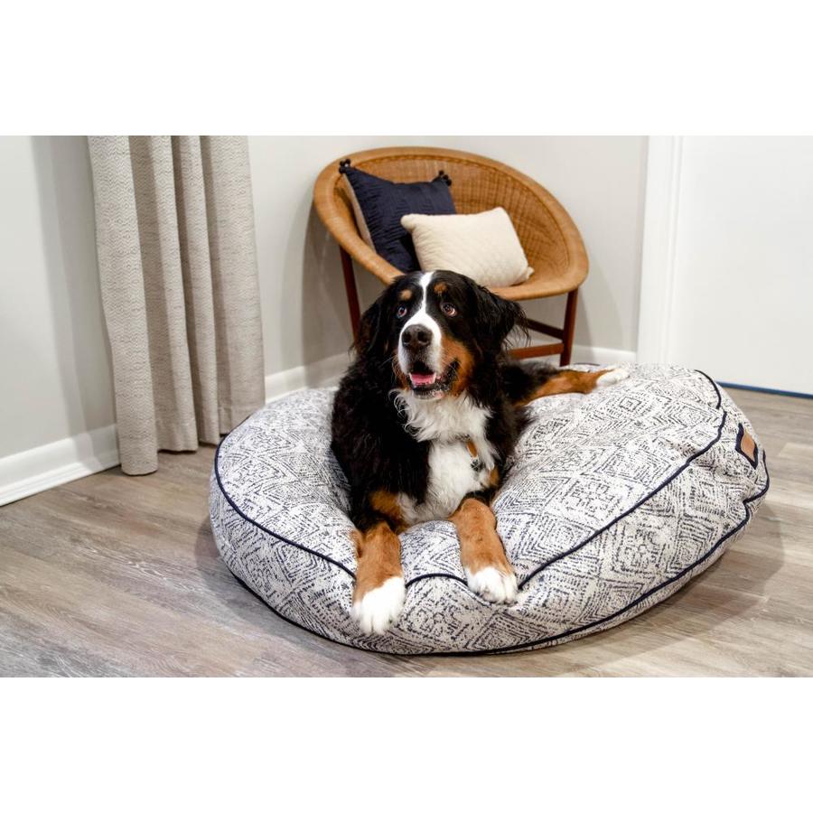 fluffy round dog bed