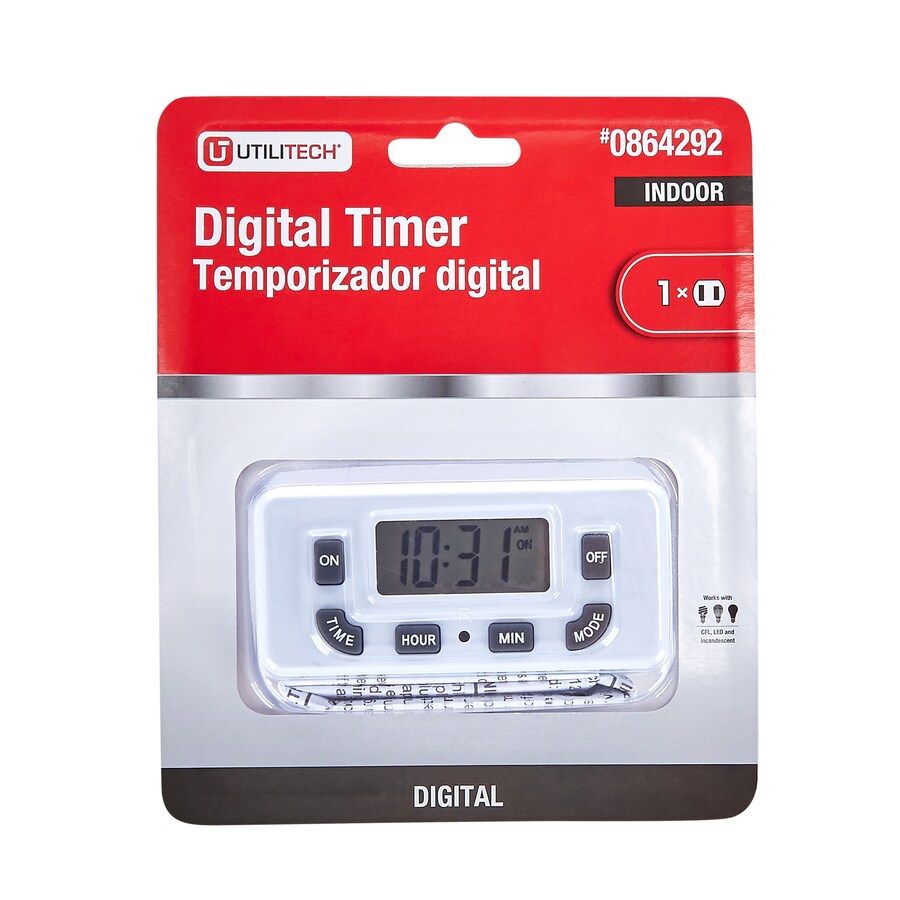 Utilitech 1 Outlet Indoor Digital Timer at