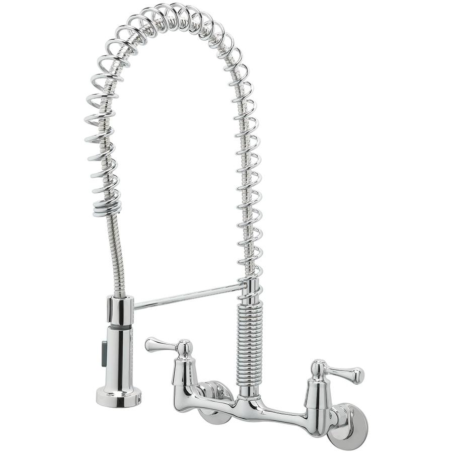 Tosca Nora Chrome 2 Handle Wall Mount Pre Rinse Handle Kitchen Faucet In The Kitchen Faucets Department At Lowescom