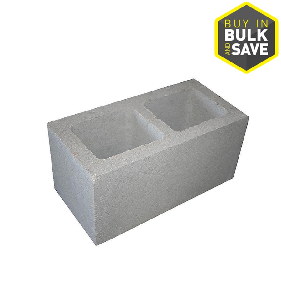 8 In X 8 In X 16 In Standard Cored Concrete Block In The Concrete Blocks Department At Lowes Com