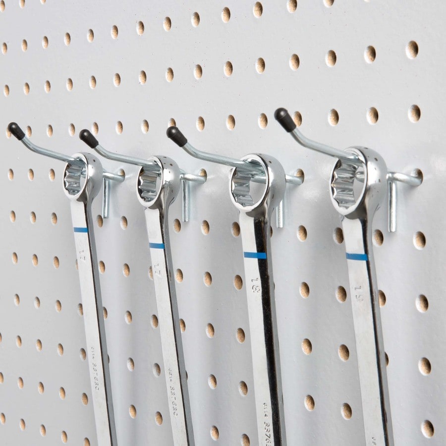 Blue Hawk Source 4-Piece Steel Pegboard Hook (Actual: 2.95-in X 1.34-in ...