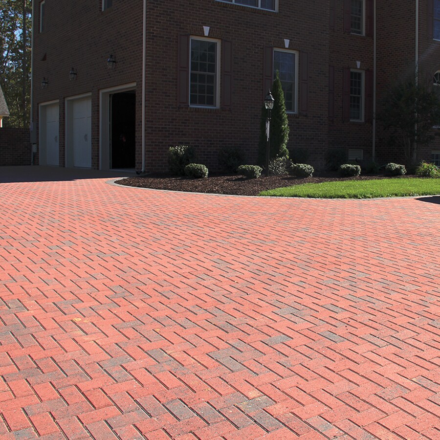 holland 4 in x 8 in red charcoal concrete paver