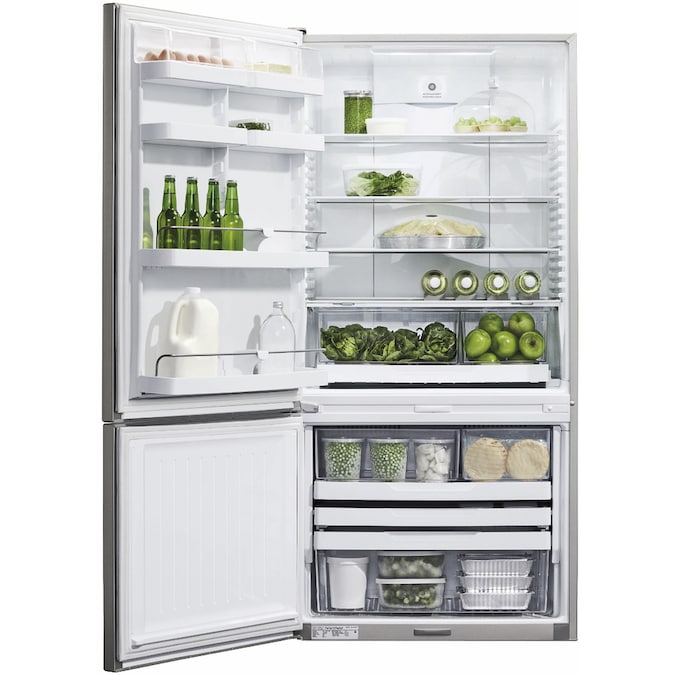 Fisher & Paykel 17.6-cu ft Counter-Depth Bottom-Freezer Refrigerator Vissani 18.7 Cu. Ft. Bottom Freezer Refrigerator In Stainless Steel