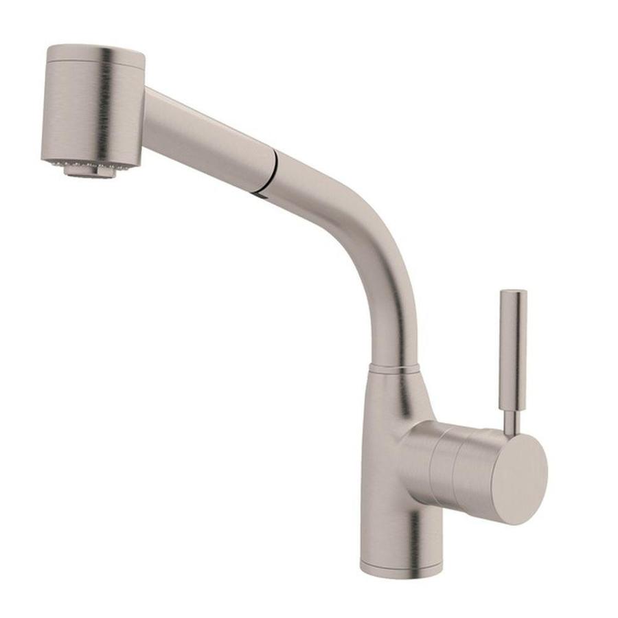 Rohl Lux Satin Nickel 1 Handle Deck Mount Pull Out Handle Kitchen