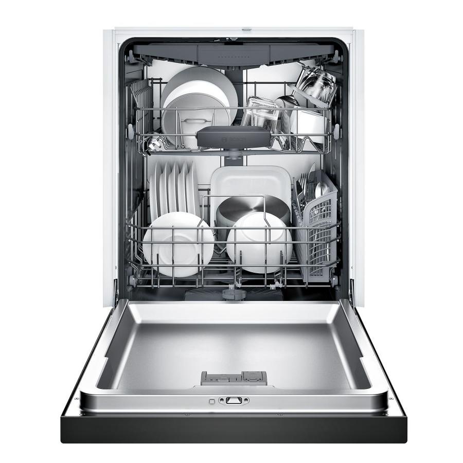 Bosch 300 44-Decibel Front Control 24-in Built-In Dishwasher (Black