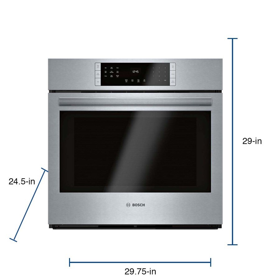 Bosch 800 30in SelfCleaning Convection European Element Single Electric Wall Oven (Stainless