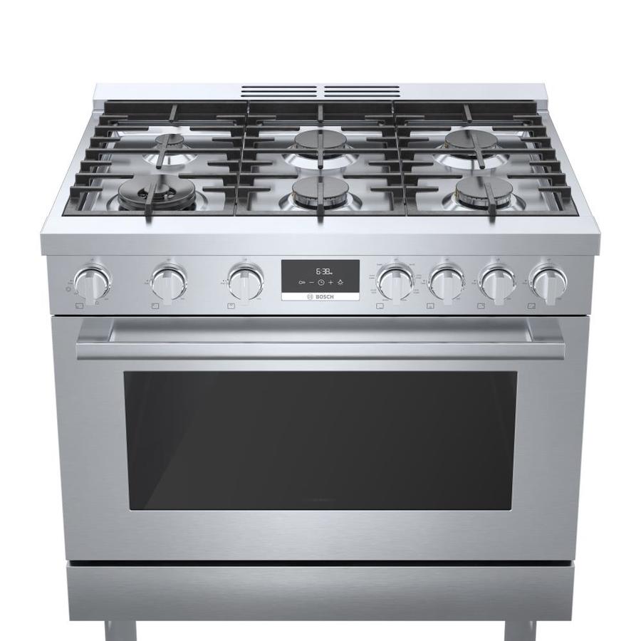 Bosch 800 Industrial Style 36in Standard 5 Burners Convection Oven