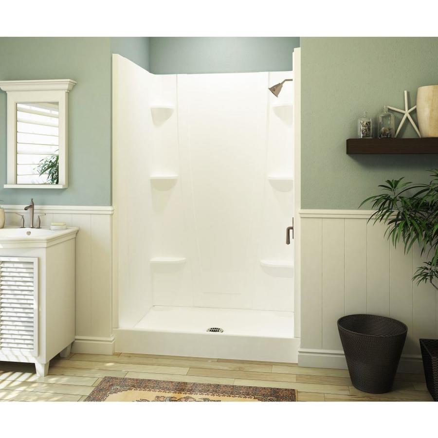 A2 Biscuit 4 Piece Alcove Shower Kit Common 48 In X 34 In Actual 48 In X 34 In In The