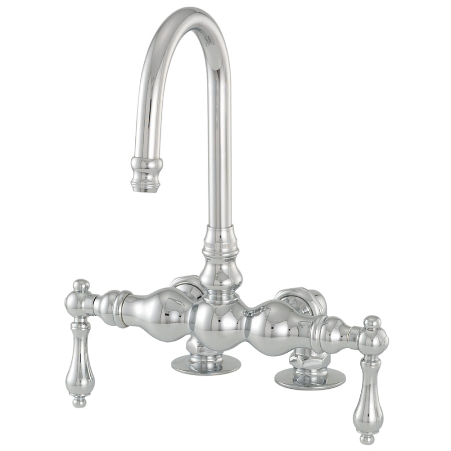American Bath Factory F300 Chrome 2-Handle Fixed Deck Mount Bathtub ...