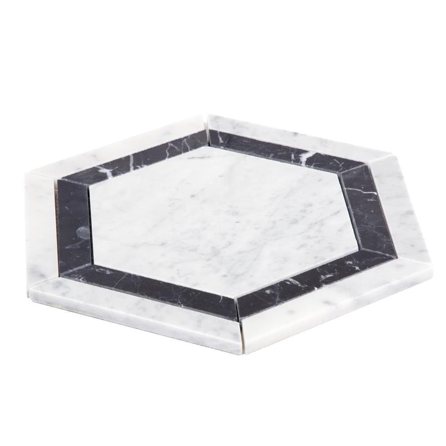 Anatolia Tile 10 Pack Marquina 8 In X 8 In Polished Natural Stone Marble Hexagon Marble Look