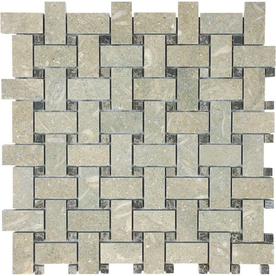 shop anatolia tile seagrass basketweave mosaic limestone shop anatolia tile seagrass basketweave mosaic limestone