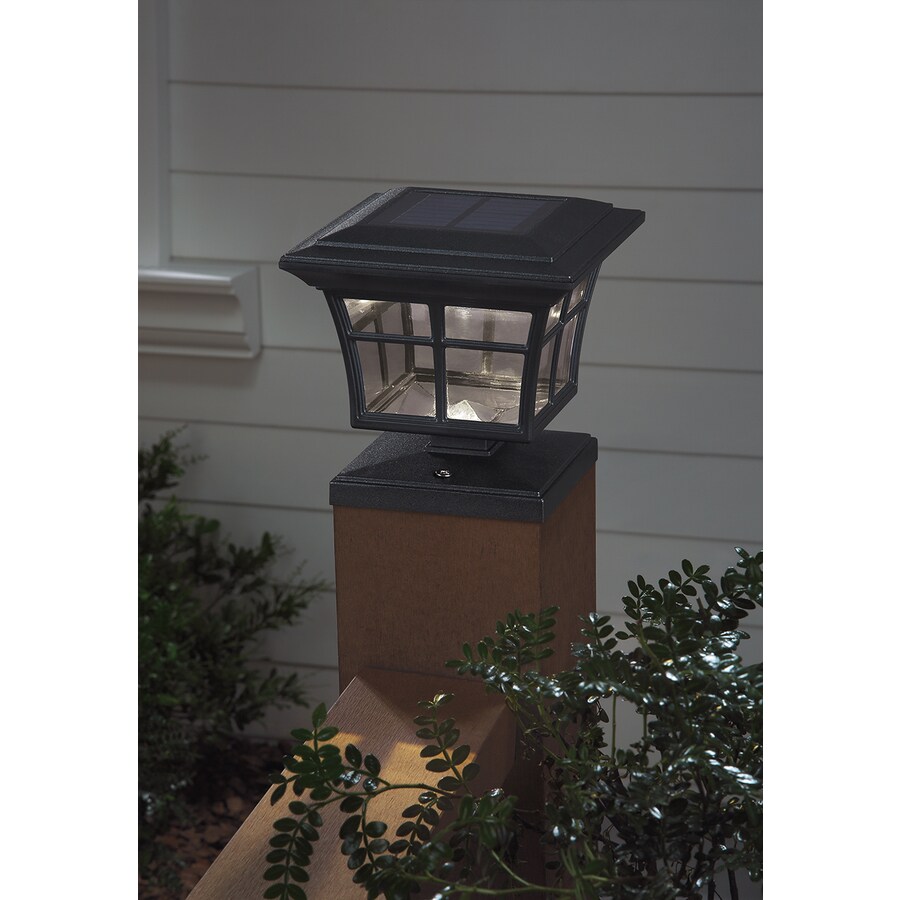 Portfolio 2-Pack 12x Brighter (14.4-Lumen) Black Solar LED Path Light