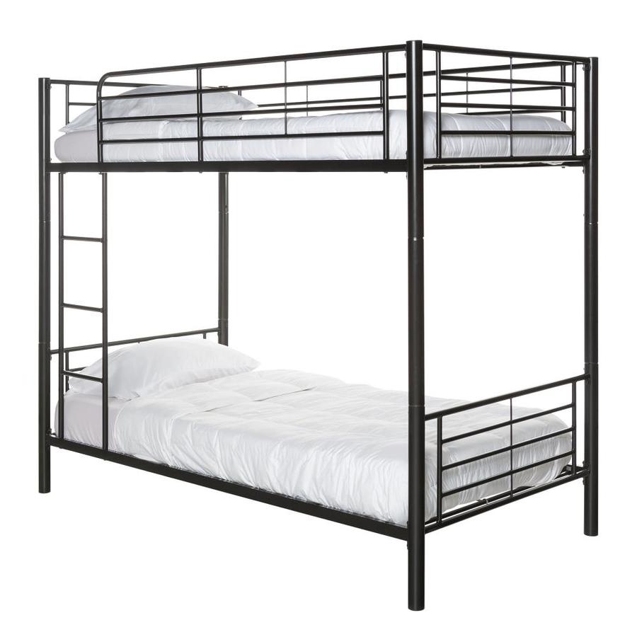 black and white bunk beds