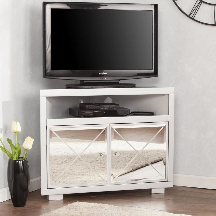 Boston Loft Furnishings Impression Matte Silver Corner TV Stand in the TV Stands department at ...