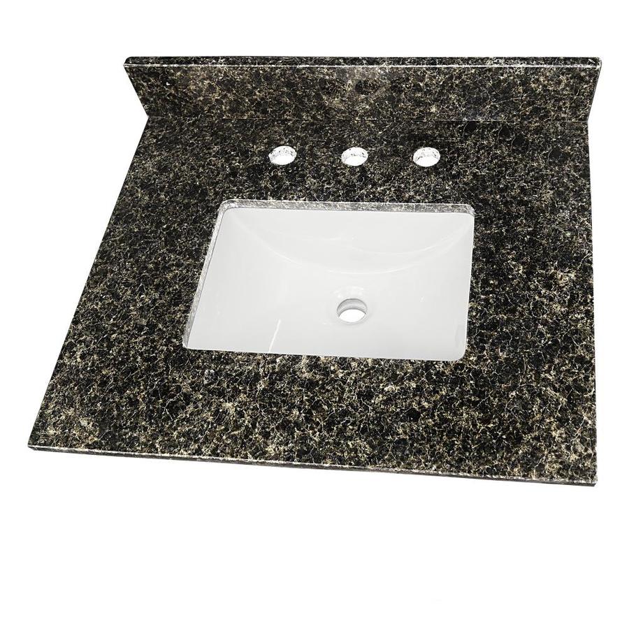 Marcraft Essential Collection 25 In Uba Tuba Granite Bathroom Vanity Top In The Bathroom Vanity Tops Department At Lowes Com