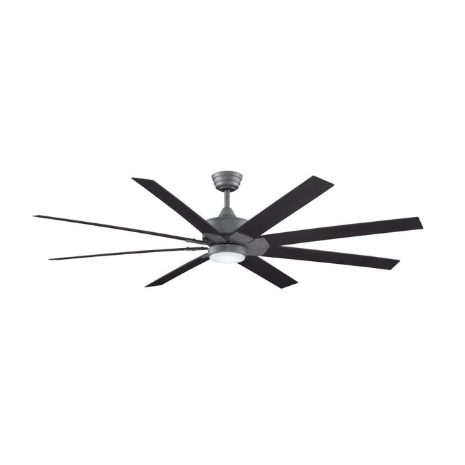 LED 8-Blades 9-Speed Dimmable Remote Controlled Ceiling Fan Light Kit 72 in