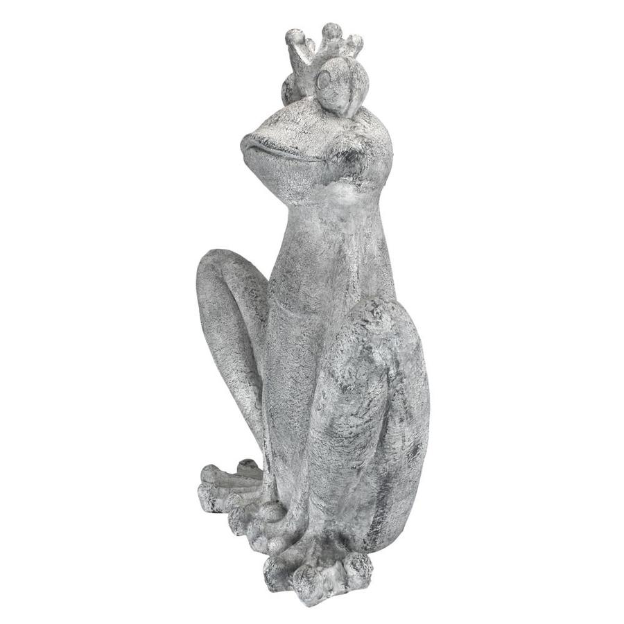 Design Toscano 285 In H X 24 In W Gray Frog Garden Statue In The Garden Statues Department At 1315