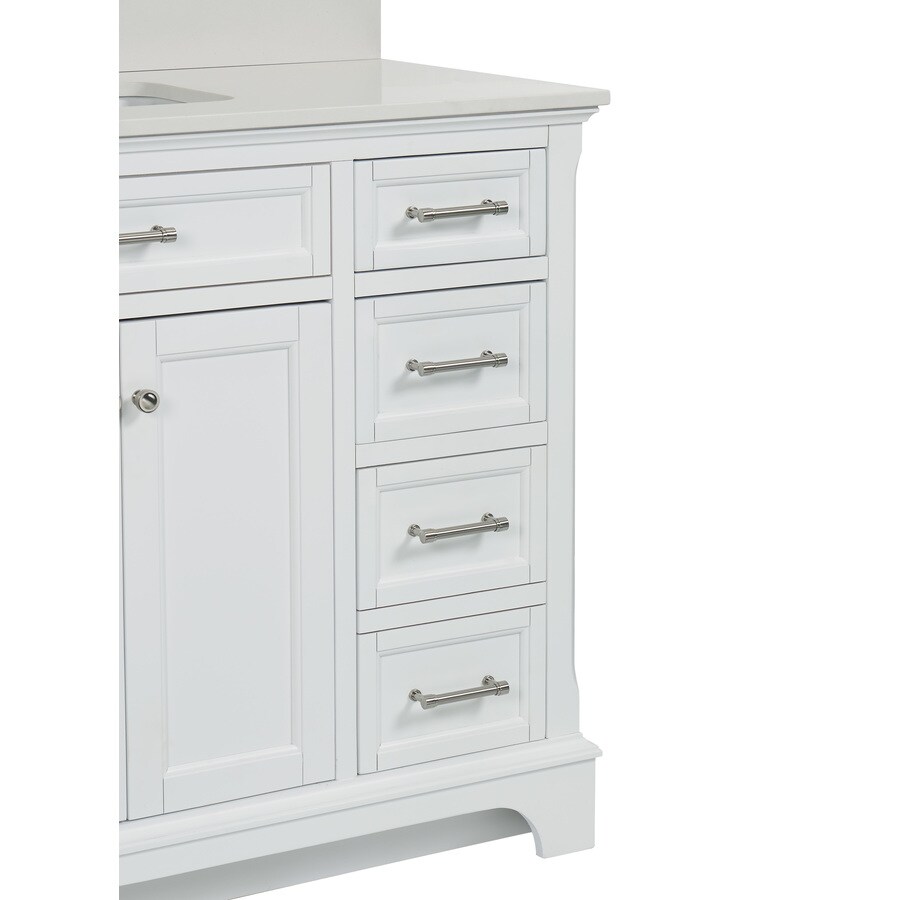 allen + roth Roveland White Undermount Single Sink Bathroom Vanity with