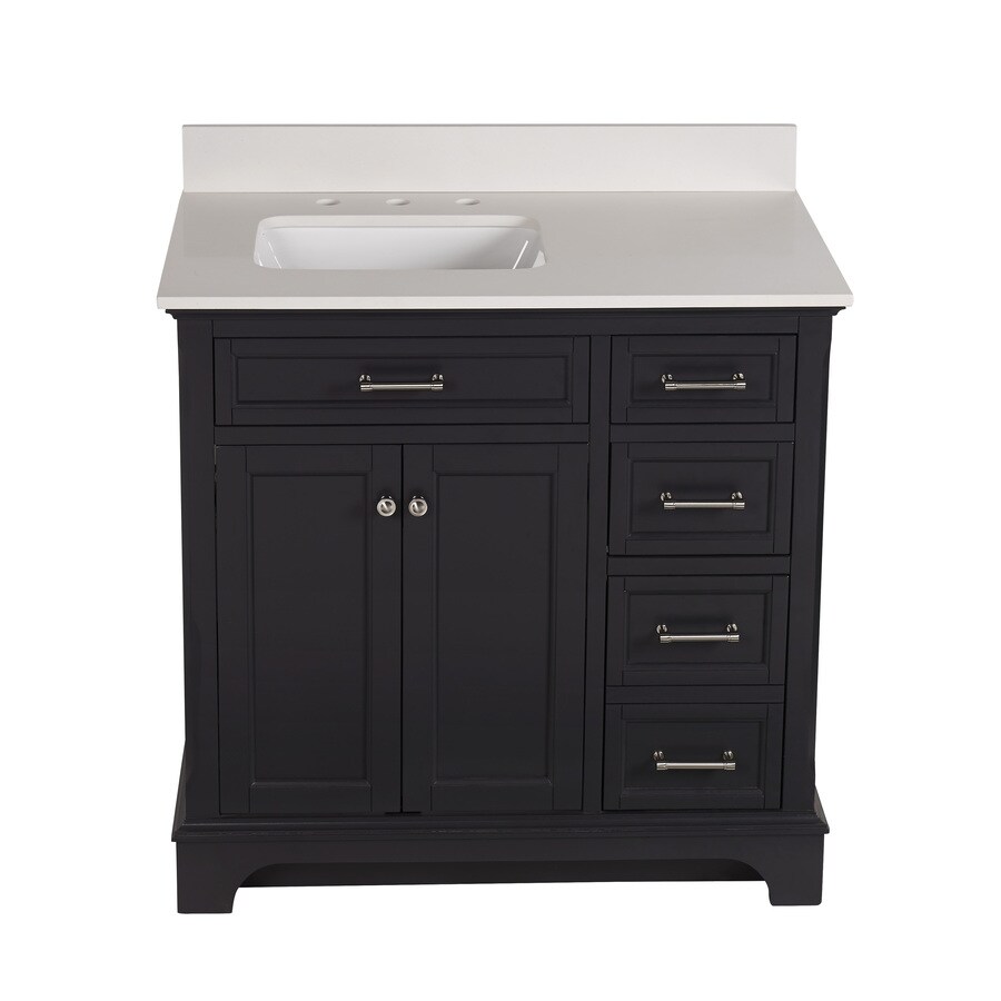 allen + roth Roveland Gray Undermount Single Sink Bathroom Vanity with