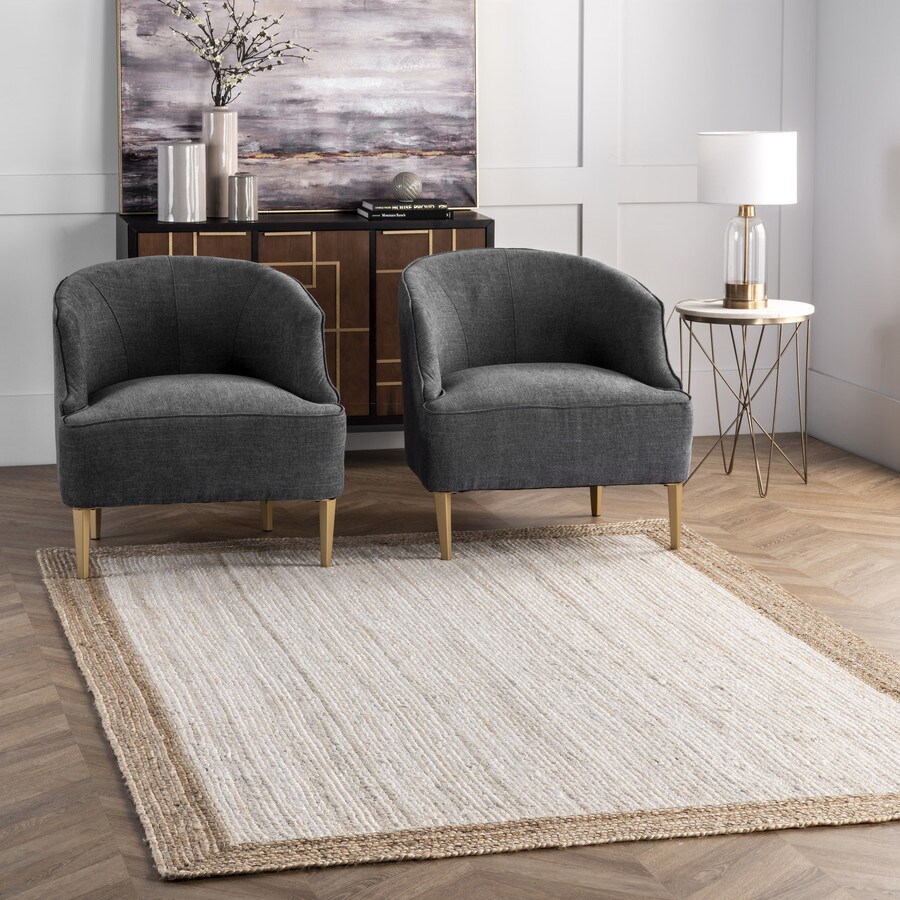 Nuloom Eleonora 8 X 10 White Indoor Solid Handcrafted Area Rug In The Rugs Department At Lowes Com