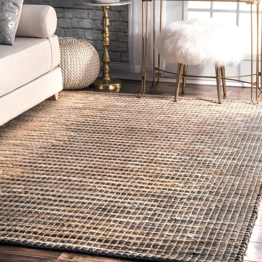 nuLOOM 9 x 12 Grey Indoor Solid Area Rug in the Rugs department at