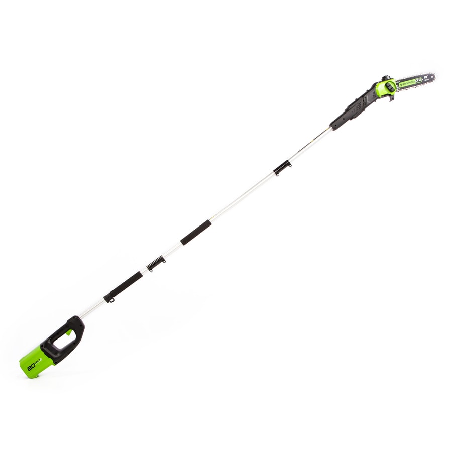 Greenworks Pro 80-Volt Lithium Ion 10-in Cordless Electric Pole Saw (1 ...