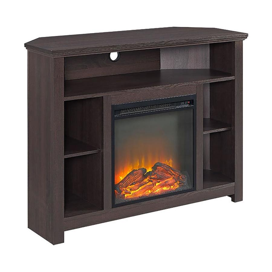 Walker Edison Highboy Espresso Fireplace Tv Stand In The Tv Stands Department At Lowes Com