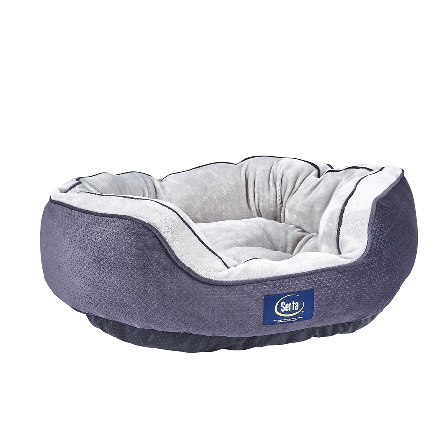 Serta Gray 100 Polyester Oval Dog Bed (Medium) in the Pet Beds department at