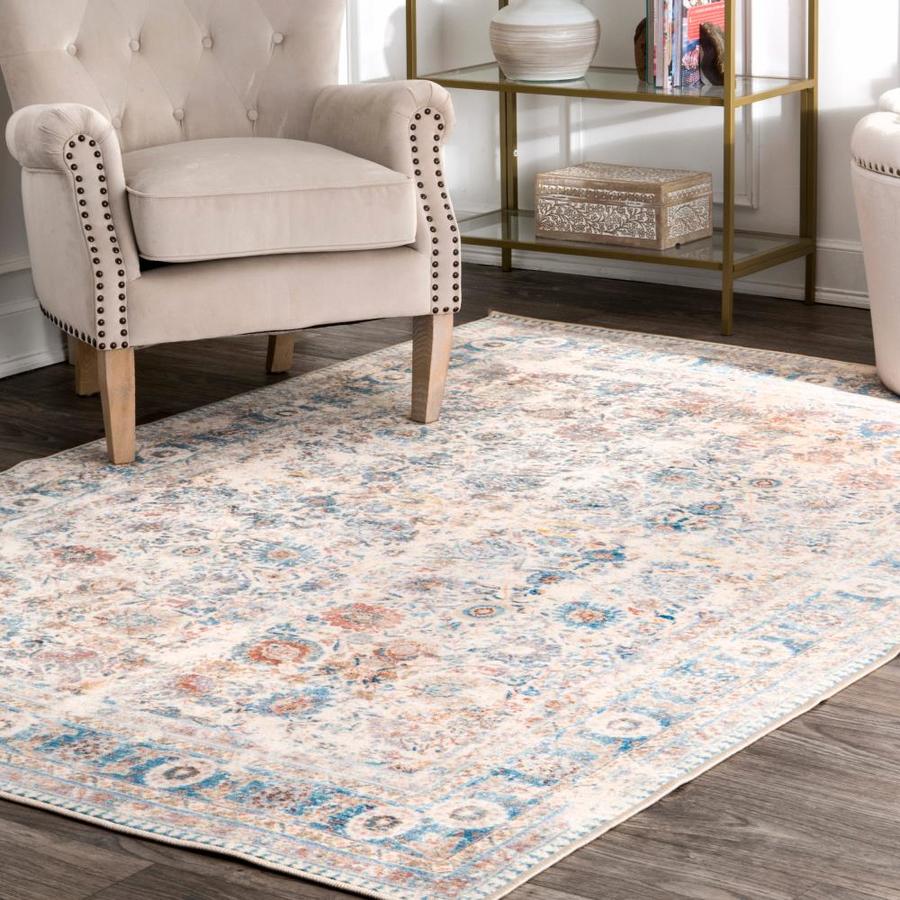 NuLOOM 6 X 8 Ivory Indoor Distressed/Overdyed Vintage Area Rug In The ...