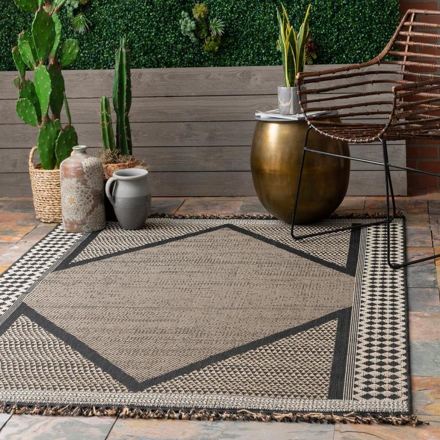 nuLOOM 9 x 12 Gray Indoor/Outdoor Area Rug in the Rugs department at