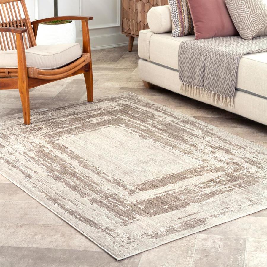 nuLOOM 9 x 12 Light Brown Indoor Abstract Area Rug in the Rugs department at