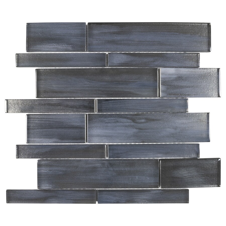 lowes blue glass tile
