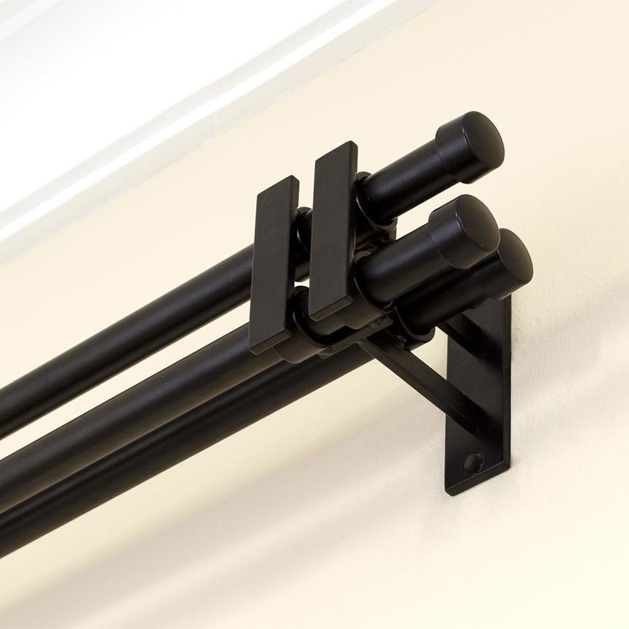 Lumino 36in To 88in Dark Oil Rubbed Bronze Steel Double Curtain Rod