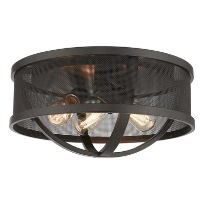 Golden Lighting Colson 15-in Etruscan Bronze Modern/Contemporary Flush Mount Light Golden Lighting Colson 15-in Etruscan Bronze Modern/Contemporary Flush Mount Light