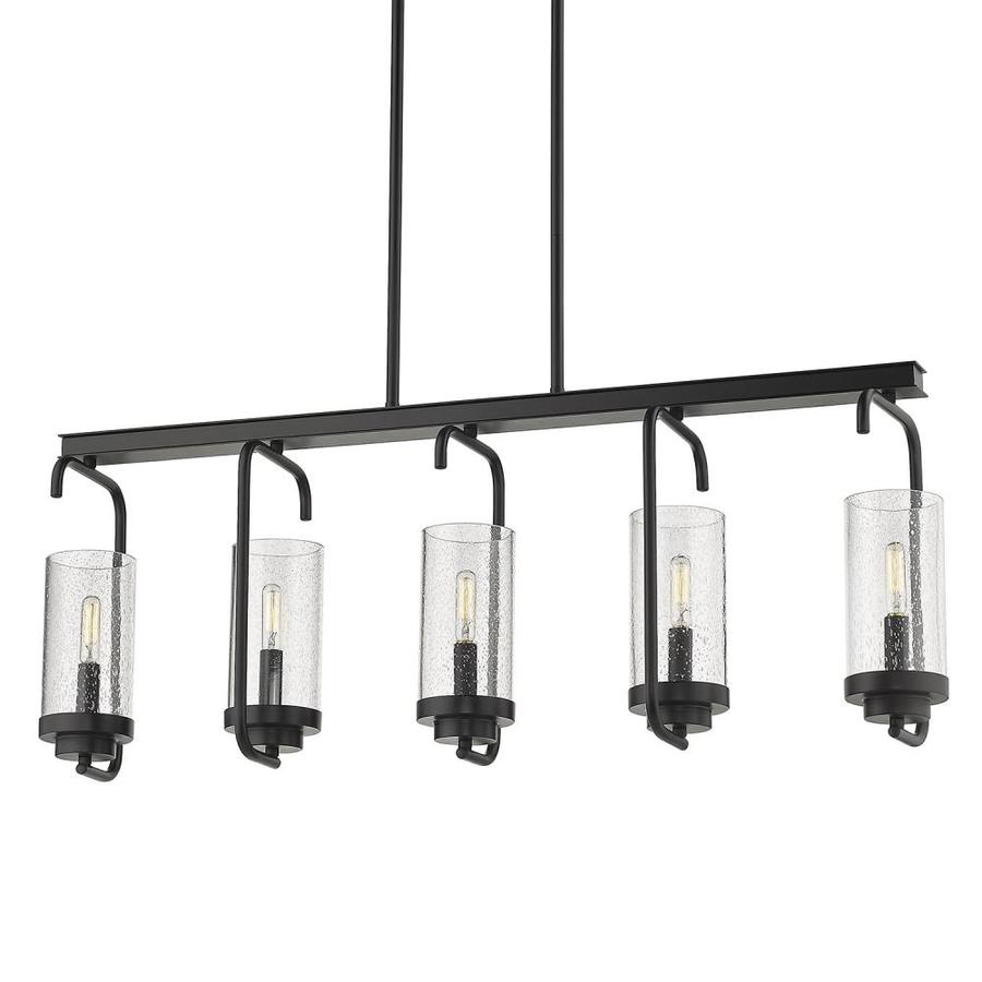 Golden Lighting Holden Black Modern Contemporary Seeded Glass Linear Kitchen Island Light In The Pendant Lighting Department At Lowes Com