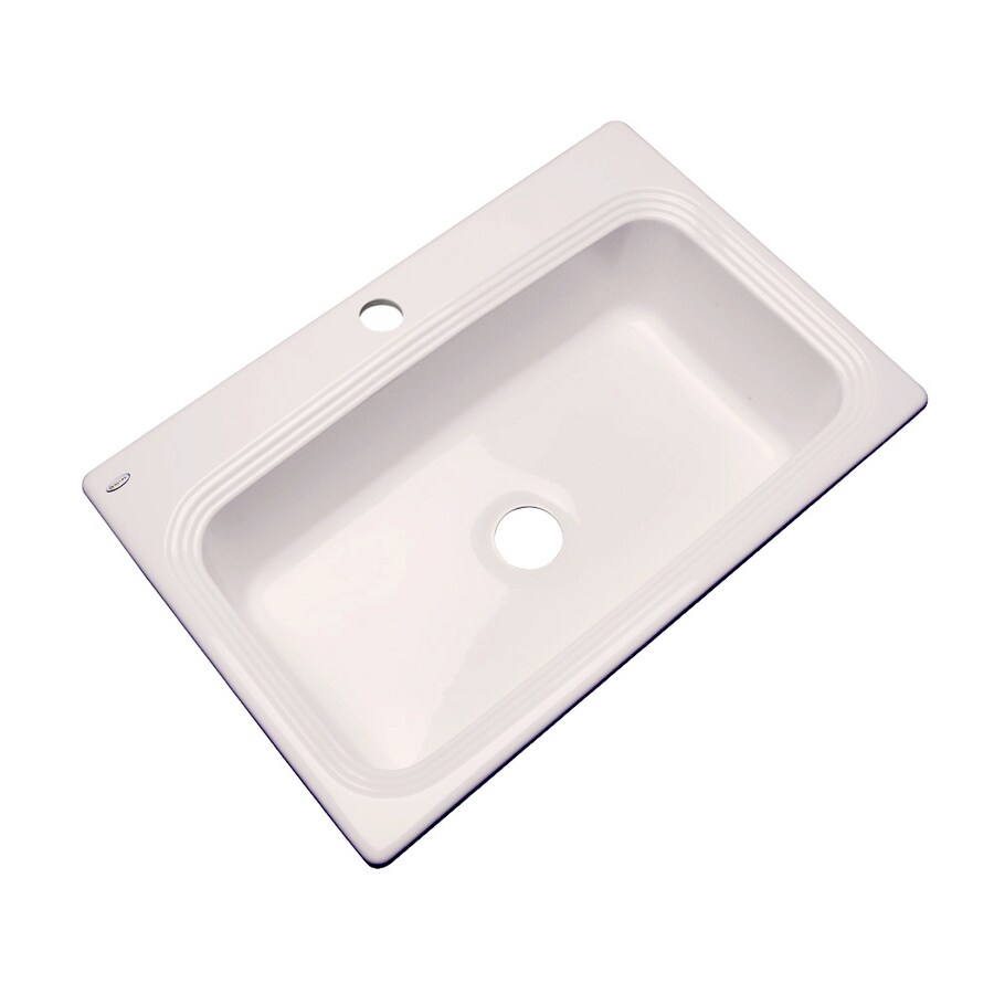 ... -in Bone Single-Basin Acrylic Drop-In 1-Hole Residential Kitchen Sink