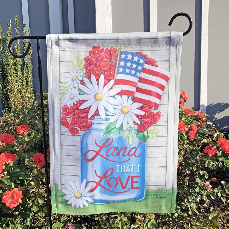 1.48ft W x 3.17ft H Patriotic Garden Flag in the Decorative Banners